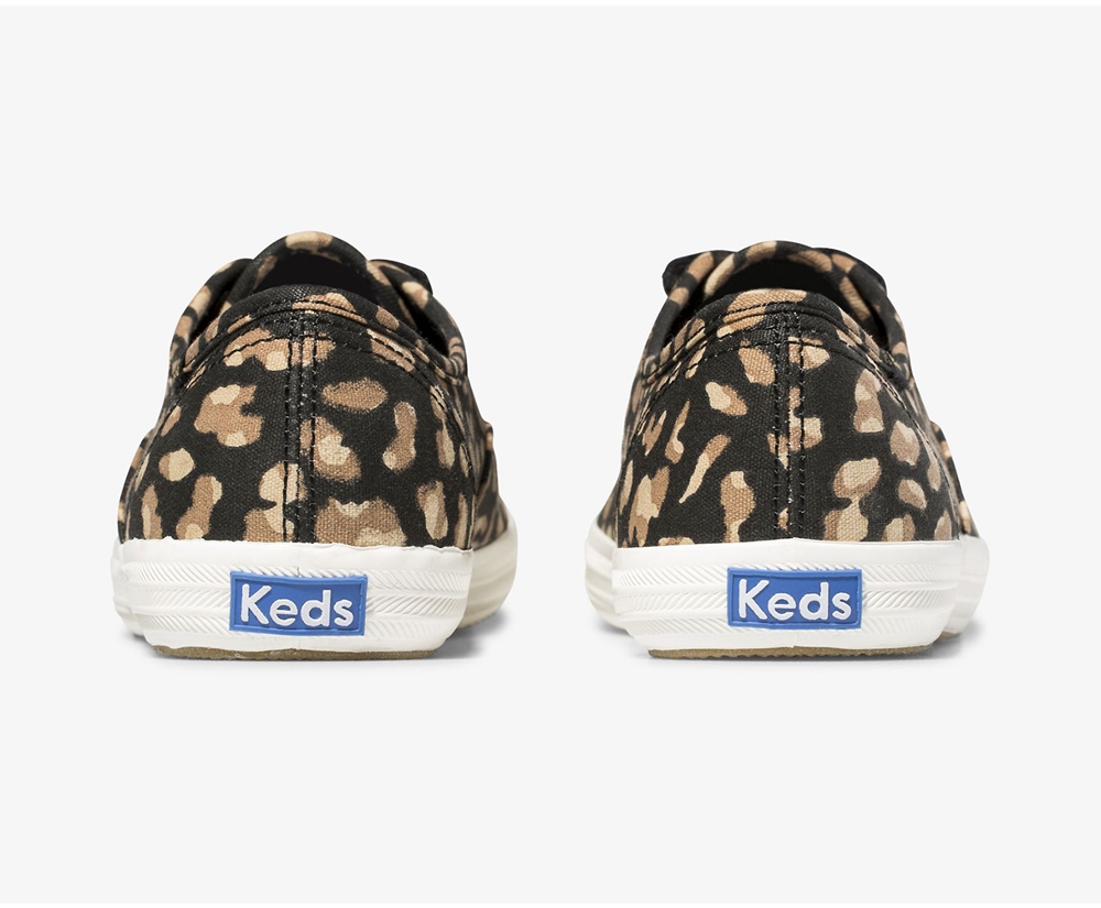 Keds Womens Sneakers Black/Leopard - Champion Animal - 714HKZBXQ